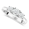 18ct White Gold 0.75ct Diamond Trilogy Tulip Setting Ring