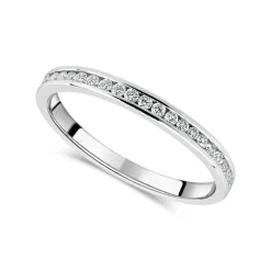 18ct White Gold 0.25ct Diamond 2mm Wedding Ring