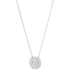 9ct White Gold 0.125ct Diamond Cluster Pendant