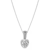 9ct White Gold 0.15ct Diamond Mirror Setting Pendant