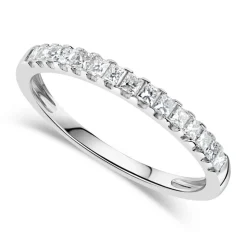 18ct White Gold 0.33ct Diamond Princess Eternity Ring