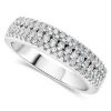 18ct White Gold 0.33ct Diamond Three Row Eternity Ring