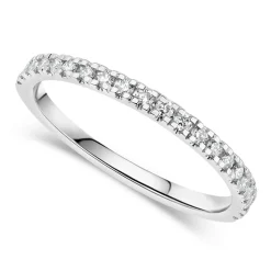 18ct White Gold 0.25ct Diamond Claw-Set Eternity Ring