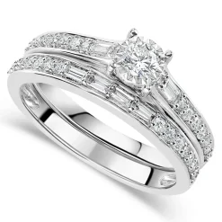 18ct White Gold 0.50ct Diamond Bridal Ring Set