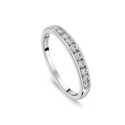 9ct White Gold 0.35ct Diamond Channel Set Eternity Ring