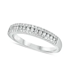 18ct White Gold 0.30ct Diamond Three Row Eternity Ring