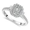 18ct White Gold 0.37ct Diamond Double Halo Ring