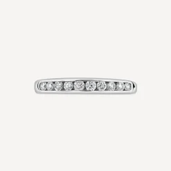 9ct White Gold 0.35ct Diamond Channel Set Eternity Ring