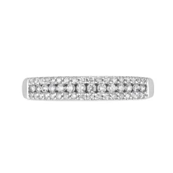 18ct White Gold 0.30ct Diamond Three Row Eternity Ring