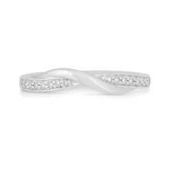 9ct White Gold 0.11ct Diamond 1.42mm Wedding Ring