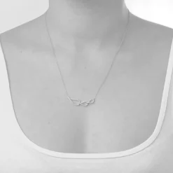 9ct White Gold 0.20ct Diamond Teardrop Loop Necklet