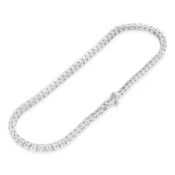 9ct White Gold 1.00ct Diamond Row Tennis Bracelet