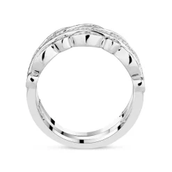 9ct White Gold 0.15ct Diamond Ring Stack