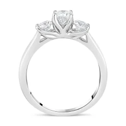 18ct White Gold 0.75ct Diamond Three Stone Ring