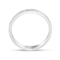 9ct White Gold 0.10ct Diamond Dot 2.5mm Ladies' Wedding Ring