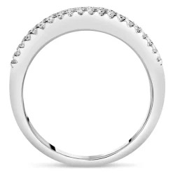 18ct White Gold 0.33ct Diamond Three Row Eternity Ring