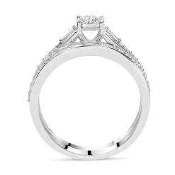 18ct White Gold 0.50ct Diamond Bridal Ring Set