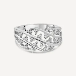 9ct White Gold 0.25ct Diamond Speckle Dress Ring