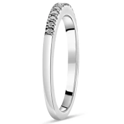 9ct White Gold 0.07ct Diamond Claw Eternity Ring