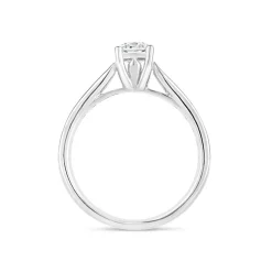 18ct White Gold 1.00ct Diamond Tulip Setting Shoulders Ring