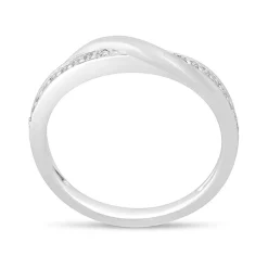 9ct White Gold 0.11ct Diamond 1.42mm Wedding Ring