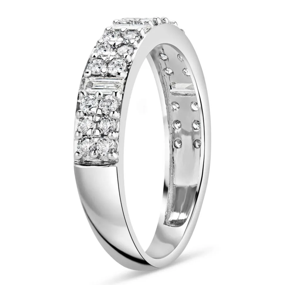 18ct White Gold 0.50ct Diamond Baguette Ring