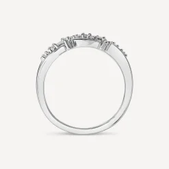 9ct White Gold 0.25ct Diamond Speckle Dress Ring