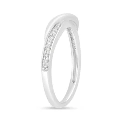 9ct White Gold 0.11ct Diamond 1.42mm Wedding Ring