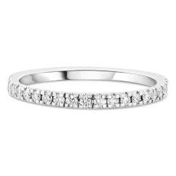 18ct White Gold 0.25ct Diamond Claw-Set Eternity Ring