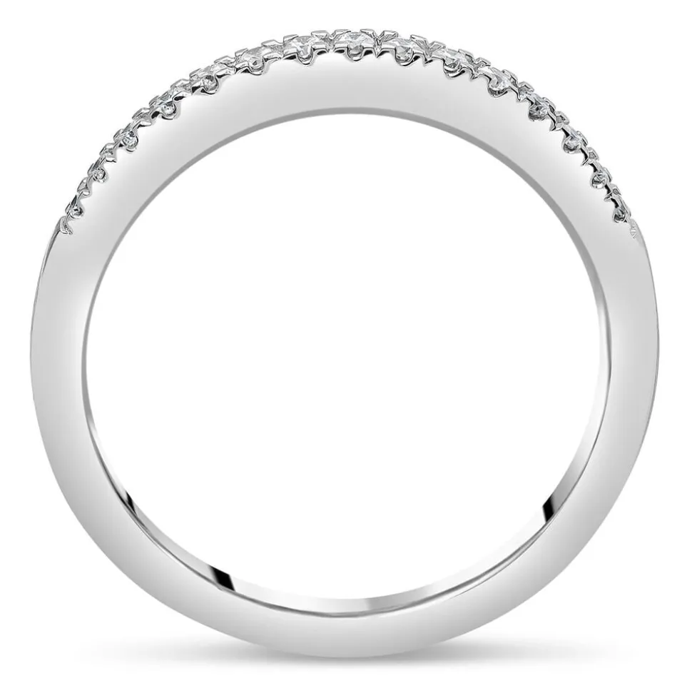 9ct White Gold 0.07ct Diamond Claw Eternity Ring