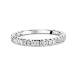 18ct White Gold 0.33ct Diamond Princess Eternity Ring