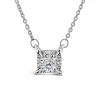 9ct White Gold 0.33ct Miracle Plate Solitaire Diamond Necklet