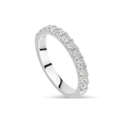 18ct White Gold 0.45ct 2.50mm Round Split Claw Diamond Wedding Ring