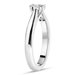 18ct White Gold 0.40ct Oval Diamond Orchid Setting Ring