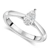 18ct White Gold 0.70ct Pear Diamond Orchid Setting Ring