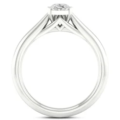 18ct White Gold 0.70ct Pear Diamond Orchid Setting Ring