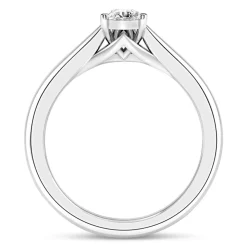 18ct White Gold 0.40ct Pear Diamond Orchid Setting Ring