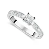 18ct White Gold 0.50ct Princess Diamond Tulip Setting Ring