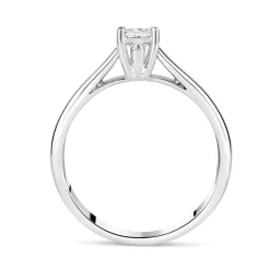 18ct White Gold 0.50ct Princess Diamond Tulip Setting Ring