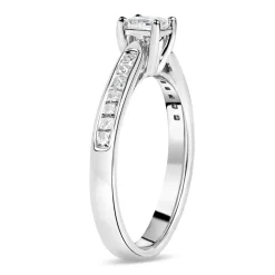 18ct White Gold 0.50ct Princess Diamond Tulip Setting Ring