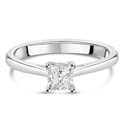 18ct White Gold 0.40ct Princess Diamond Tulip Setting Ring