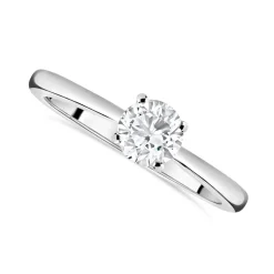 18ct White Gold 0.50ct Round Diamond Tulip Setting Ring