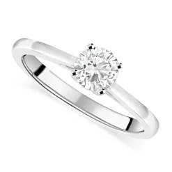 18ct White Gold 0.25ct Round Diamond Tulip Setting Ring