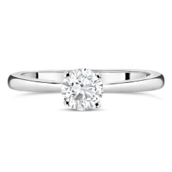 18ct White Gold 0.50ct Round Diamond Tulip Setting Ring
