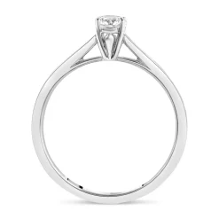 18ct White Gold 0.25ct Round Diamond Tulip Setting Ring