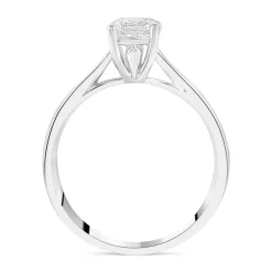 18ct White Gold 0.75ct Round Diamond Tulip Setting Ring
