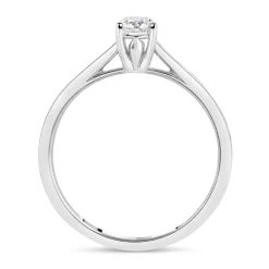 18ct White Gold 0.33ct Round Diamond Tulip Setting Ring