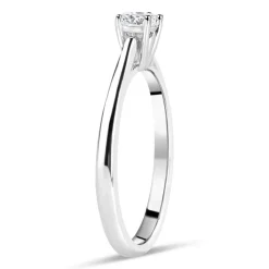 18ct White Gold 0.25ct Round Diamond Tulip Setting Ring