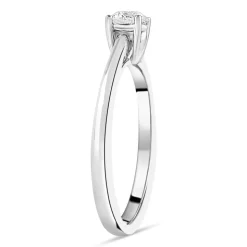 18ct White Gold 0.33ct Round Diamond Tulip Setting Ring