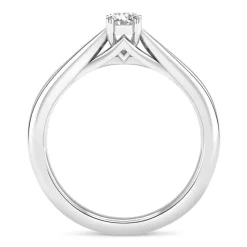 18ct White Gold 0.25ct Round Diamond Orchid Setting Ring